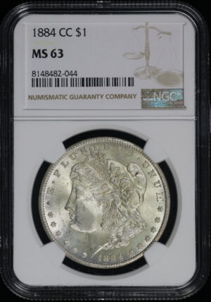 Obverse of this 1884-CC Morgan Dollar NGC MS-63