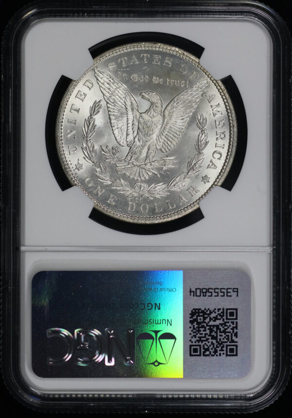 Reverse of this 1884-CC Morgan Dollar NGC MS-63