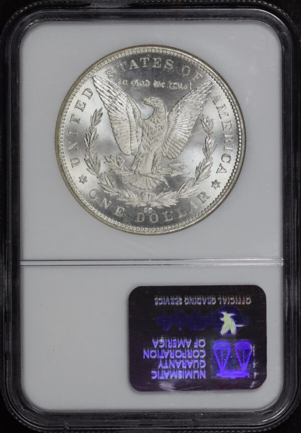 Reverse of this 1884-CC Morgan Dollar NGC MS-64
