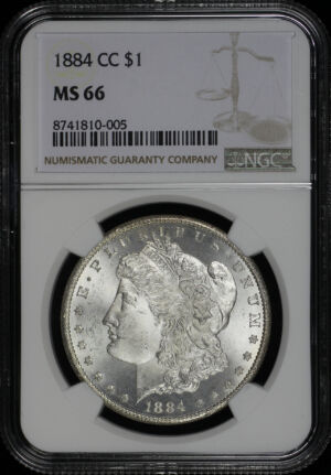 Obverse of this 1884-CC Morgan Dollar NGC MS-66
