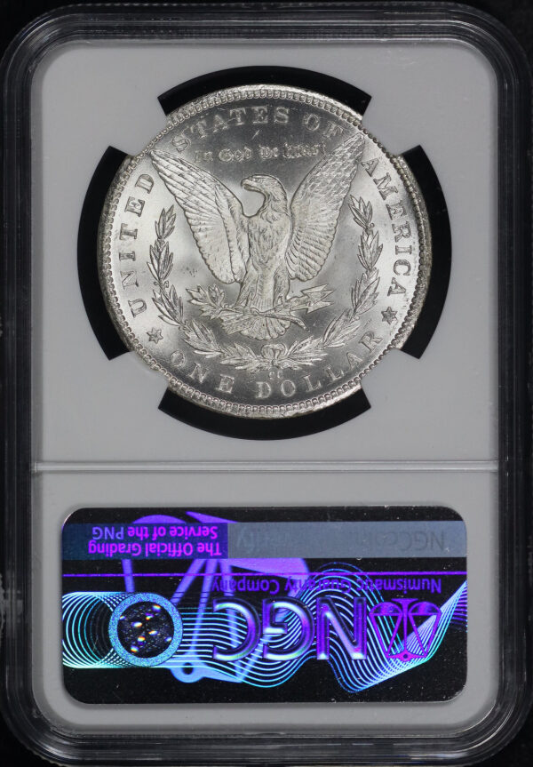 Reverse of this 1884-CC Morgan Dollar NGC MS-67