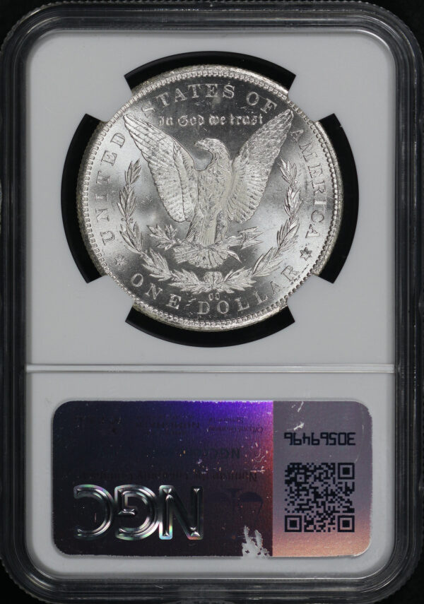 Reverse of this 1884-CC Morgan Dollar NGC MS-67