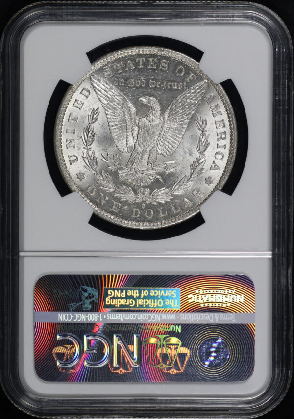 Reverse of this 1884-O Morgan Dollar NGC MS-62
