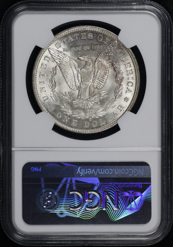Reverse of this 1884-O Morgan Dollar NGC MS-62
