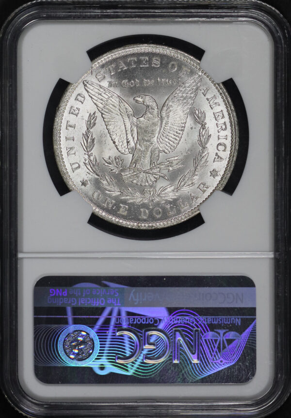 Reverse of this 1884-O Morgan Dollar NGC MS-63