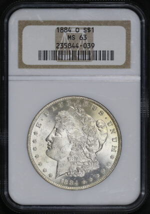 Obverse of this 1884-O Morgan Dollar NGC MS-63