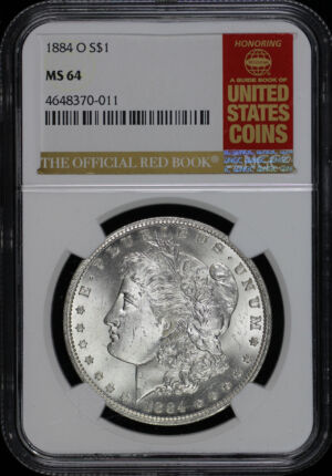 Obverse of this 1884-O Morgan Dollar NGC MS-64