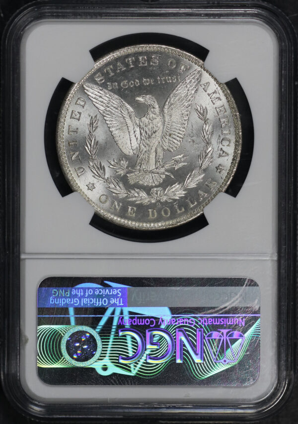 Reverse of this 1884-O Morgan Dollar NGC MS-67