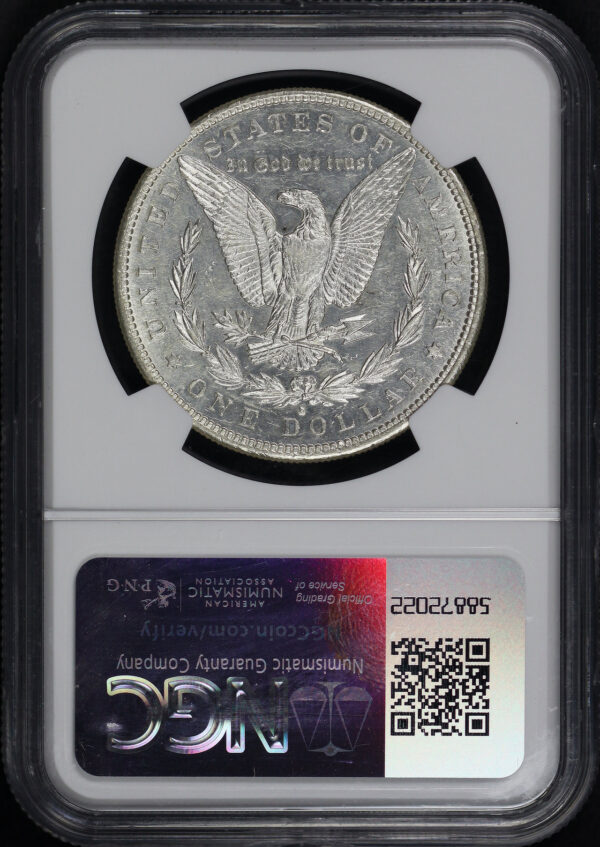 Reverse of this 1884-S Morgan Dollar NGC AU-58