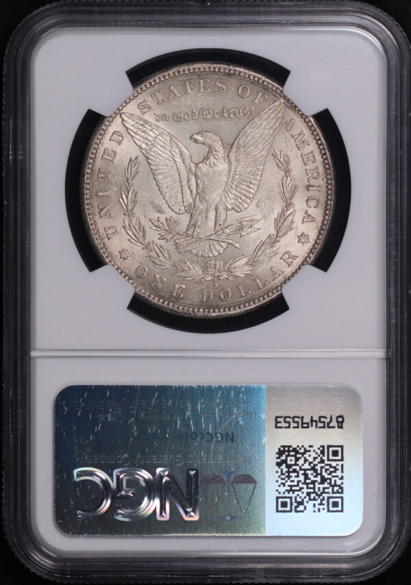 Reverse of this 1884-S Morgan Dollar NGC AU-58