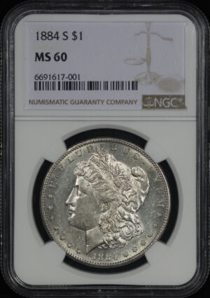 Obverse of this 1884-S Morgan Dollar NGC MS-60