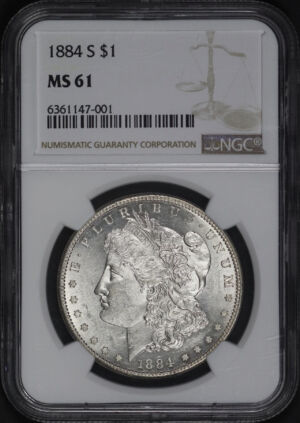 Obverse of this 1884-S Morgan Dollar NGC MS-61