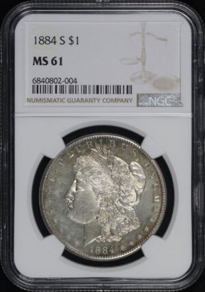 Obverse of this 1884-S Morgan Dollar NGC MS-61