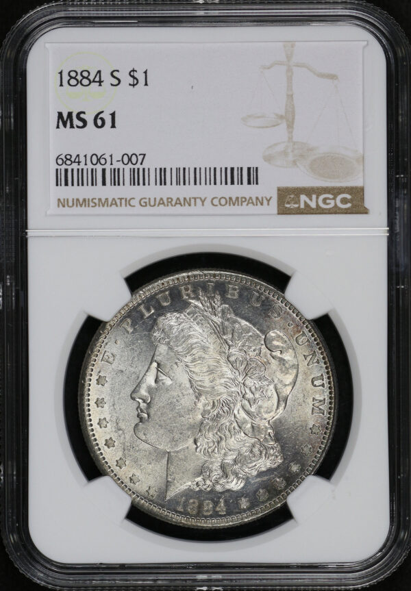 Obverse of this 1884-S Morgan Dollar NGC MS-61