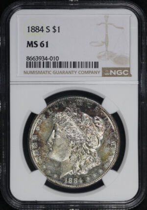Obverse of this 1884-S Morgan Dollar NGC MS-61