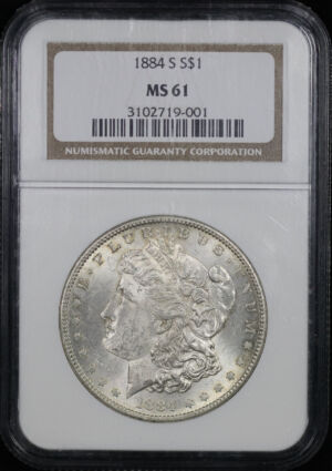 Obverse of this 1884-S Morgan Dollar NGC MS-61