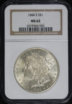 Obverse of this 1884-S Morgan Dollar NGC MS-62