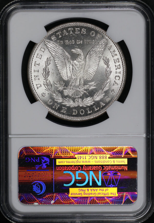 Reverse of this 1885 Morgan Dollar NGC MS-62