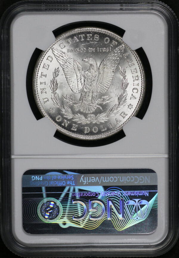 Reverse of this 1885 Morgan Dollar NGC MS-62