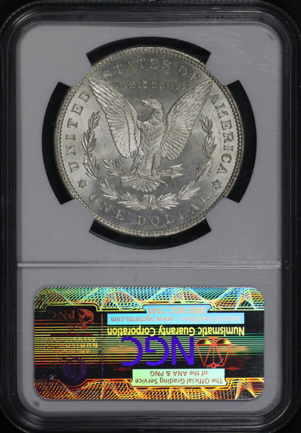 Reverse of this 1885 Morgan Dollar NGC MS-63