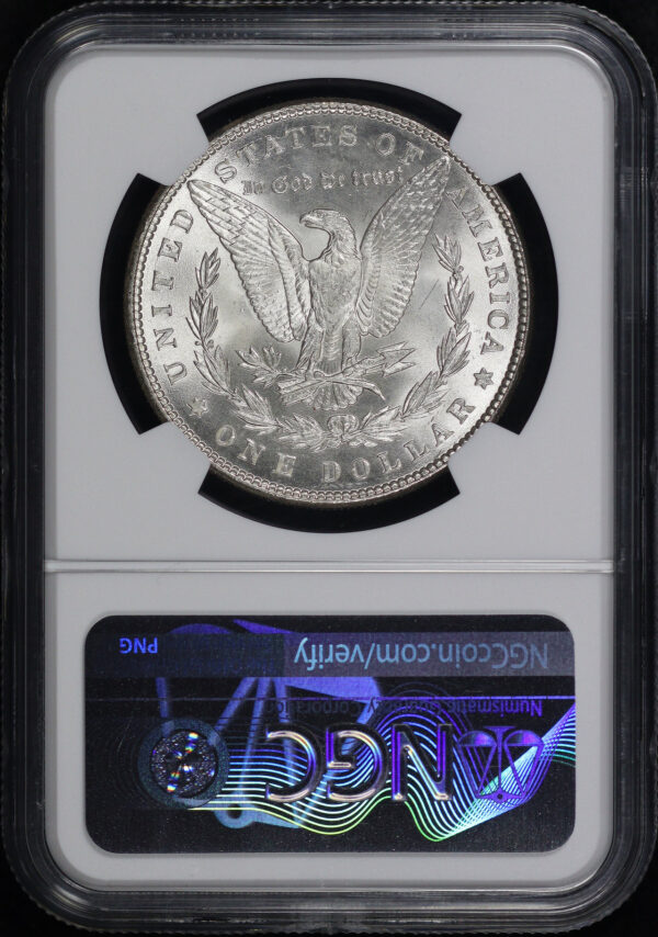 Reverse of this 1885 Morgan Dollar NGC MS-63
