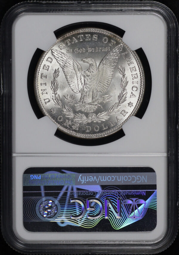 Reverse of this 1885 Morgan Dollar NGC MS-65
