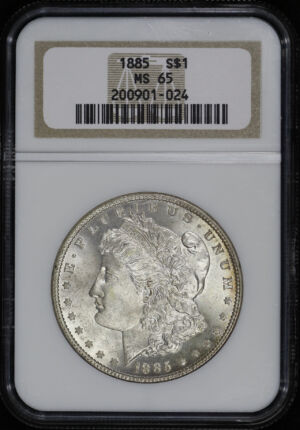 Obverse of this 1885 Morgan Dollar NGC MS-65