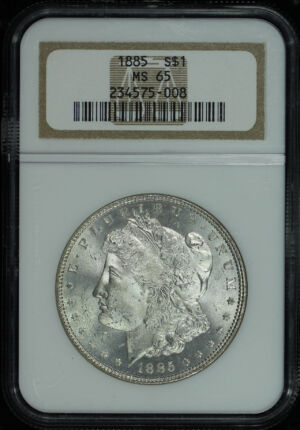 Obverse of this 1885 Morgan Dollar NGC MS-65