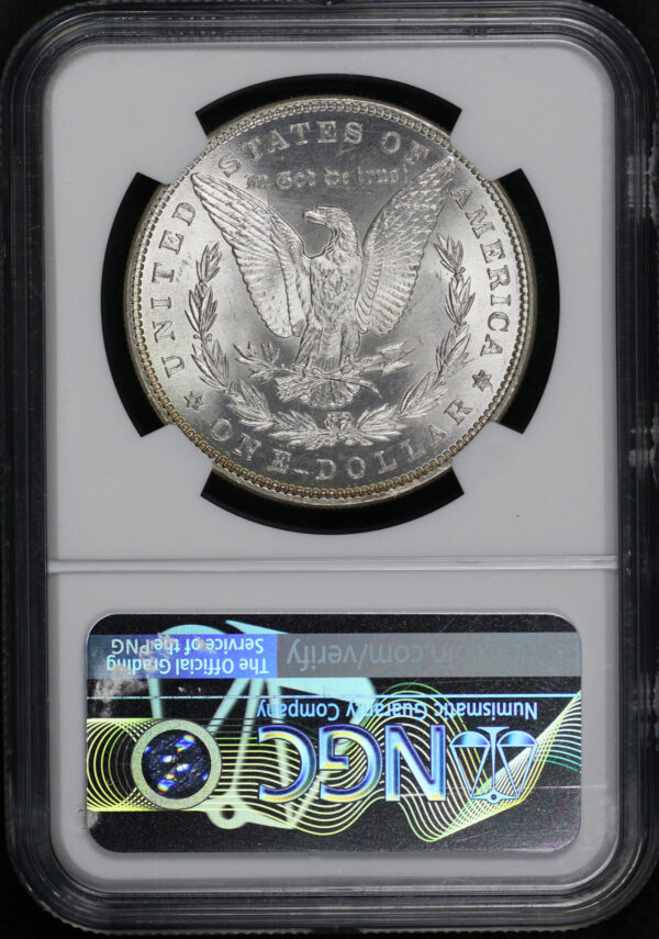 Reverse of this 1885 Morgan Dollar NGC MS-66+