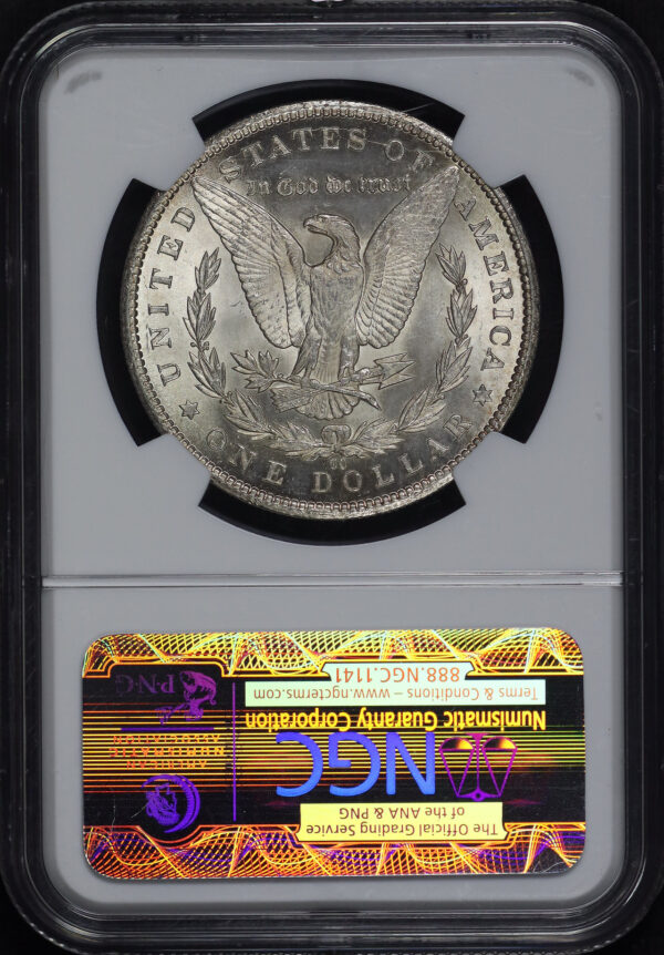 Reverse of this 1885-CC Morgan Dollar NGC MS-62