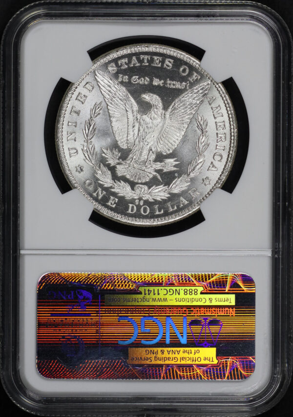 Reverse of this 1885-CC Morgan Dollar NGC MS-65+