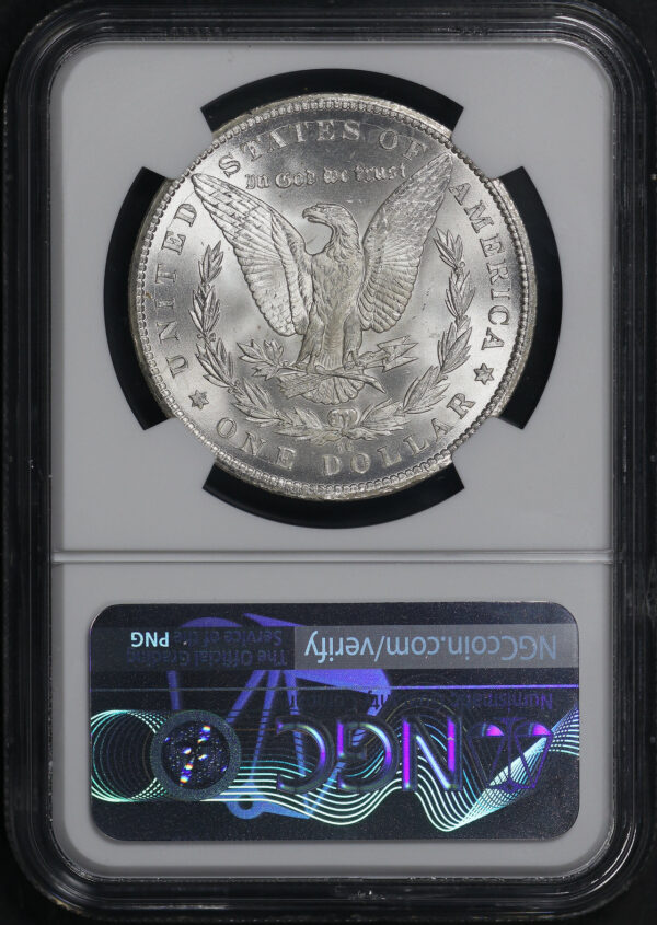Reverse of this 1885-CC Morgan Dollar NGC MS-67