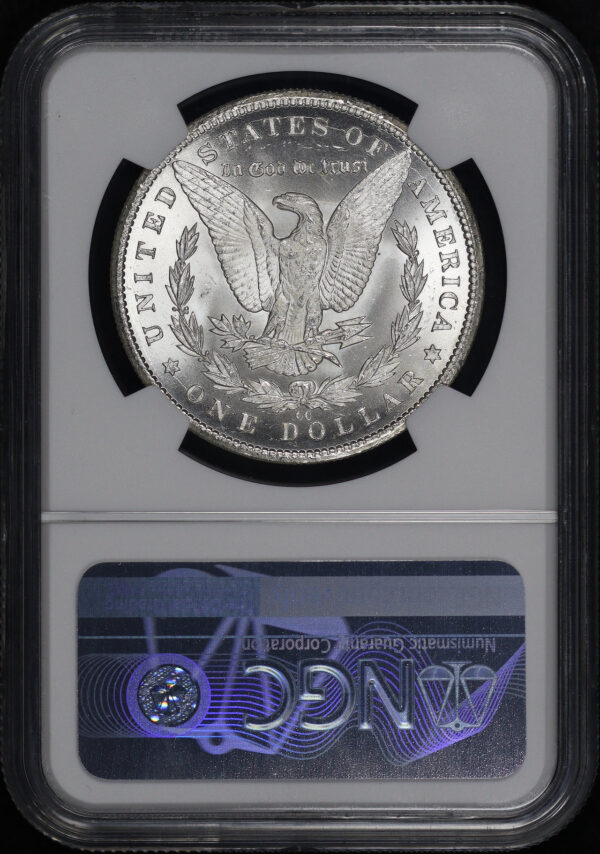 Reverse of this 1885-CC Morgan Dollar NGC MS-67+