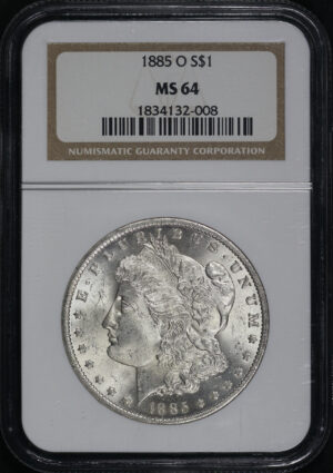 Obverse of this 1885-O Morgan Dollar NGC MS-64
