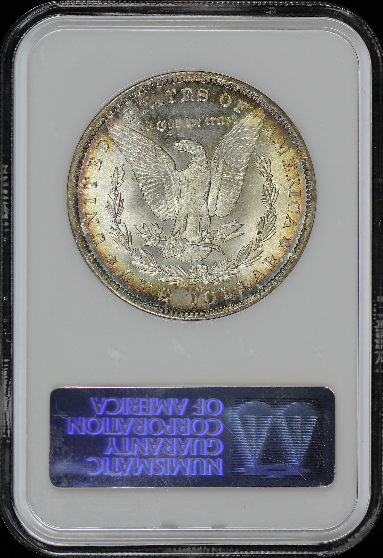 Reverse of this 1885-O Morgan Dollar NGC MS-64 Old Fatty Holder