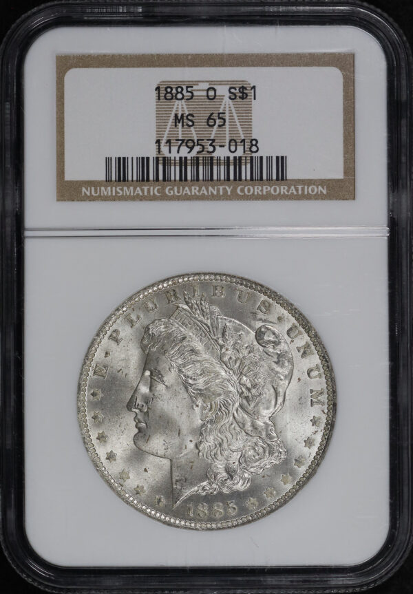Obverse of this 1885-O Morgan Dollar NGC MS-65