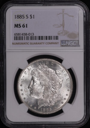 Obverse of this 1885-S Morgan Dollar NGC MS-61