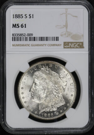 Obverse of this 1885-S Morgan Dollar NGC MS-61