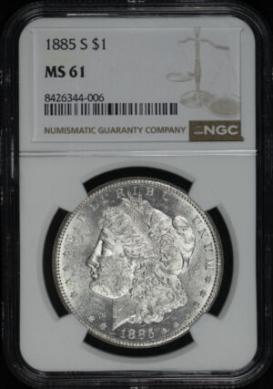 Obverse of this 1885-S Morgan Dollar NGC MS-61