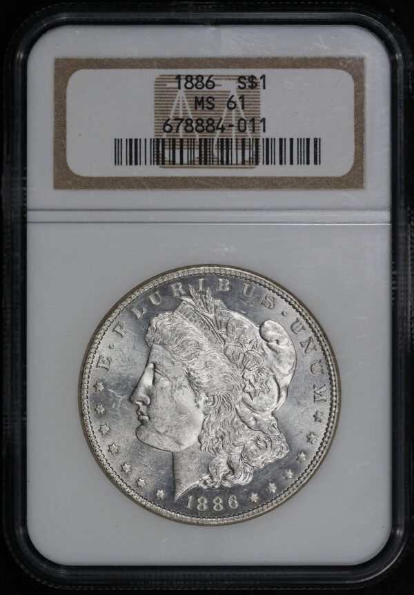 Obverse of this 1886 Morgan Dollar NGC MS-61