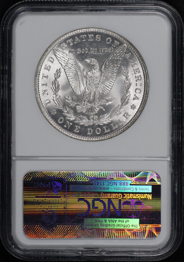 Reverse of this 1886 Morgan Dollar NGC MS-62