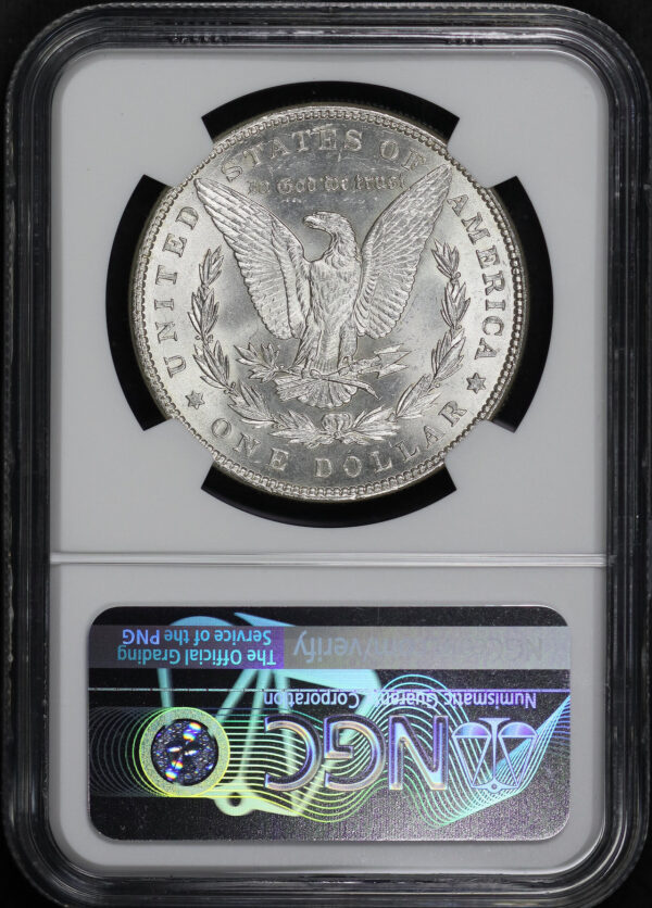 Reverse of this 1886 Morgan Dollar NGC MS-63