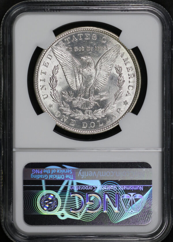 Reverse of this 1886 Morgan Dollar NGC MS-63
