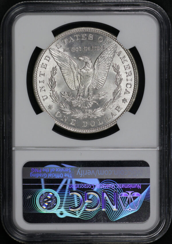 Reverse of this 1886 Morgan Dollar NGC MS-63