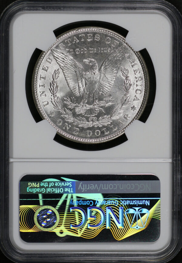 Reverse of this 1886 Morgan Dollar NGC MS-63