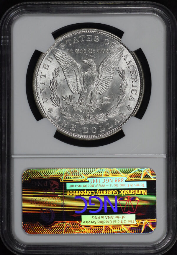 Reverse of this 1886 Morgan Dollar NGC MS-64