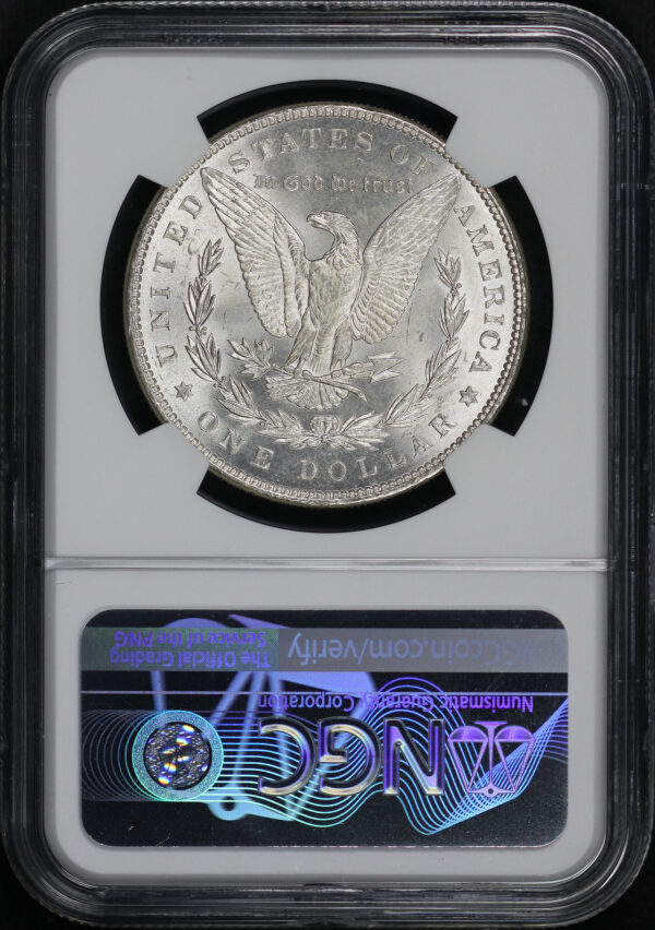Reverse of this 1886 Morgan Dollar NGC MS-64