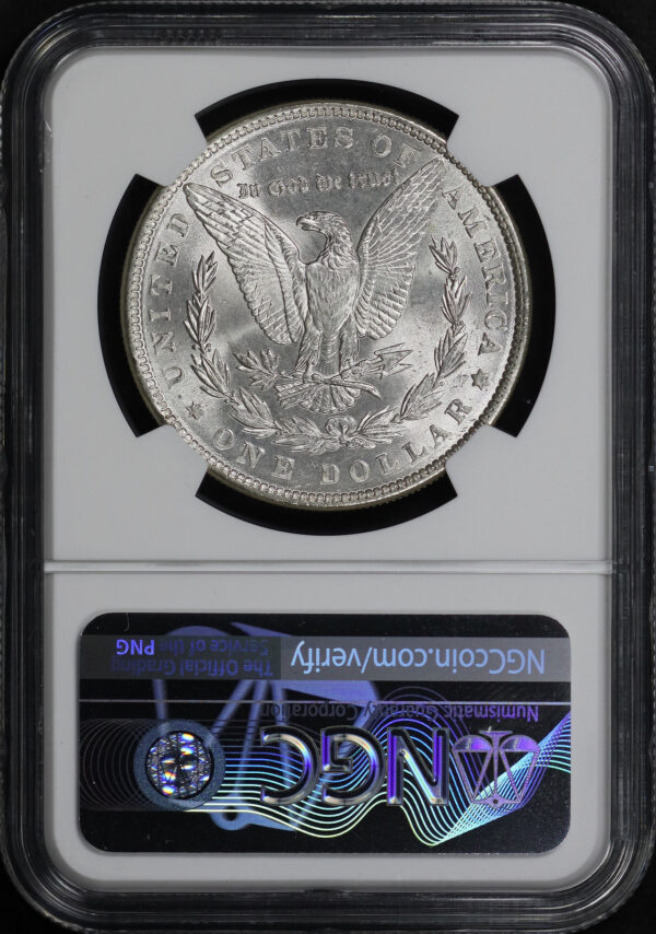 Reverse of this 1886 Morgan Dollar NGC MS-65