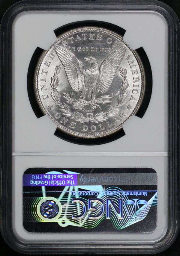 Reverse of this 1886 Morgan Dollar NGC MS-66+