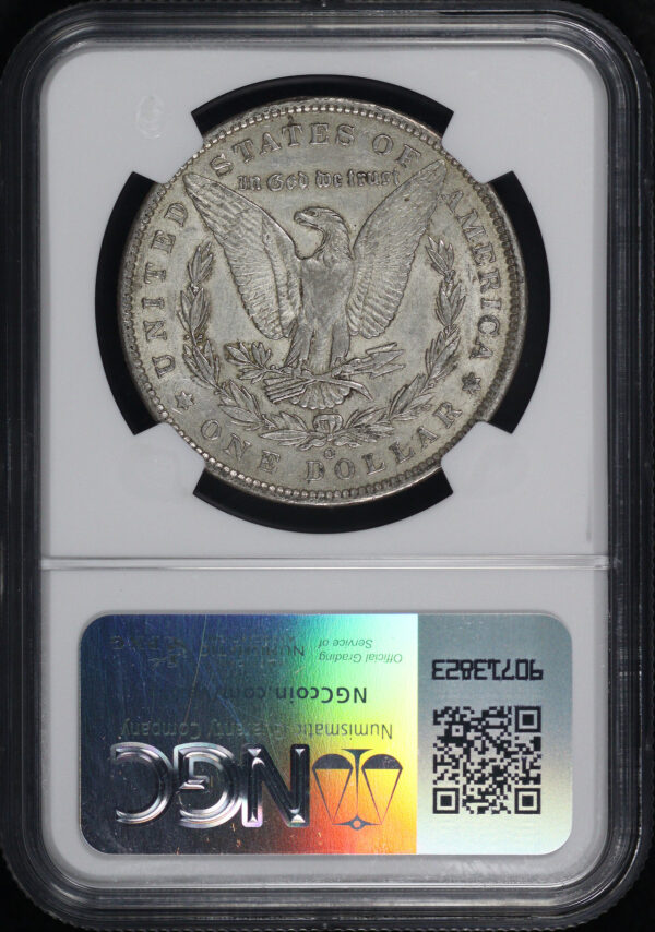 Reverse of this 1886-O Morgan Dollar NGC AU-50